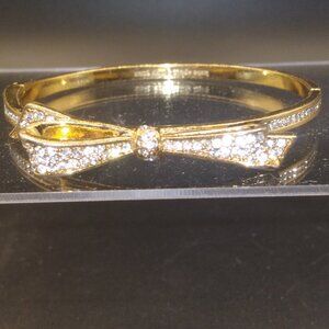 Kate Spade Love Notes Pave Bow Rhinestone Bracelet Bangle